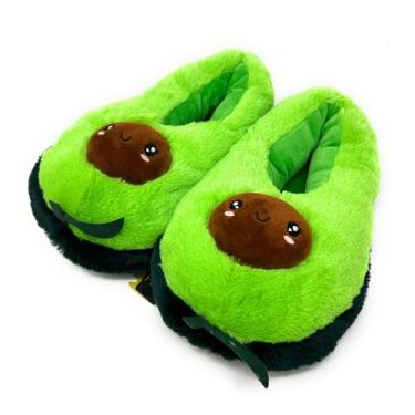 Imagem de ooohyeah Pantufas Femininas De Espuma Felpuda Com Estampa Frutas, Fofas, Engraçadas, Aconchegantes E Antiderrapantes Para Mulheres, Avocuddle, 7-8