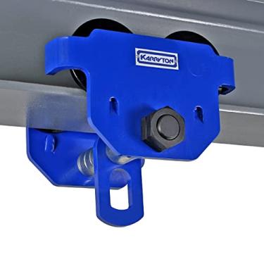 Imagem de KARRYTON Carrinho De Viga 3 Toneladas/6600 Libras, Flange Ajustável 4,8 Pol., Empurrador Manual Para Serviço Pesado Com Roletes Esteira Dupla Guindastes, Elevadores Garagem, Vigas I Retas/Curvas