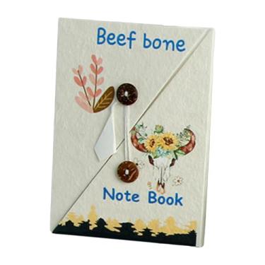 Imagem de YWMJZEU Caderno Agenda Caderno Diário Suprimentos Portáteis Desenho Animado Compacto para Mulheres Presente Presentes Escrita Planejamento Manual Caderno de D, Osso Da Carne