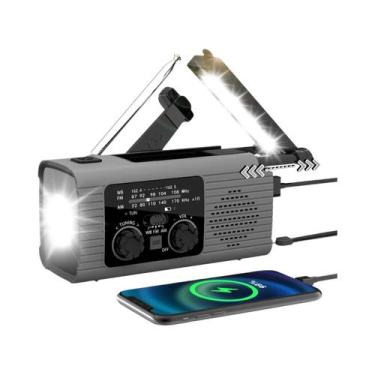 Imagem de Lanterna De Rádio De Emergência Portátil 4000mAh SOS Alarme FM AM USB 