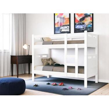 Imagem de Beliche Cama para meninos - espaço e segurança- Cor BRANCO