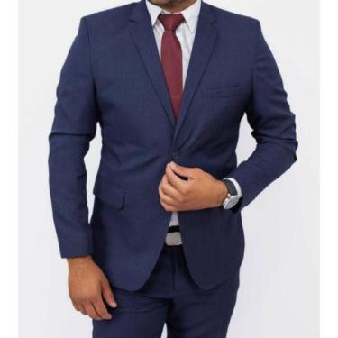 Imagem de Terno Italiano Slim Melange Paletó + Calça - Microfibra Várias Cores -