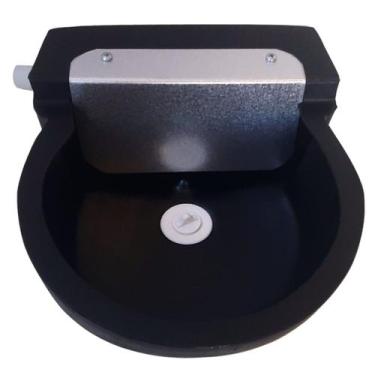 Imagem de Bebedouro Automático 4 Litros Preto com Boia Cocho de Água Abecel Pet,