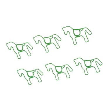 Imagem de Generic Clipes de Papel de Metal, Caixa Transparente Caixa Engraçada Fichas de Marcadores Elegantes -Efeito Decorativo do Material de Ferro de Ferro 100 Peças para Documentos de Documentos (Verde)