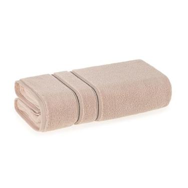 Imagem de Toalha De Rosto Fio Zero Twist 100% Algodão Plaza Rosé/preto