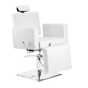 Imagem de Cadeira Cabelereiro Barbeiro Maquiagem Poltrona Reclinável Class Salão de Beleza Estofados Perola