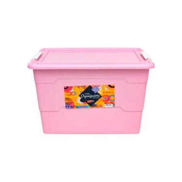 Imagem de Caixa Organizadora Plástico Com Tampa e Travas 24 Litros - Plastsu, Ro