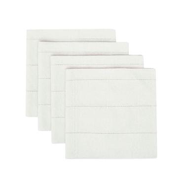Imagem de IZOD - Guardanapos de pano, acessórios decorativos de mesa, decoração de Natal, conjunto de 4 (branco Chadwick, 51 x 50 cm)