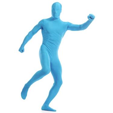 Imagem de Gaoin Fantasias masculinas e femininas de lycra elastano para cosplay (azul celeste, GG)