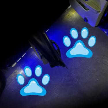 Imagem de Projetor com logotipo de luzes de porta de carro, 4 peças, pasta de porta de carro LED sem fio, luz de cortesia, lâmpada de boas-vindas (azul celeste)