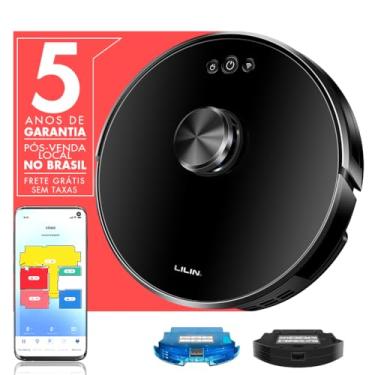 Imagem de Lilin Aspirador de pó robo Inteligente XR500 com navegação LIDAR, 110/220V Bivolt, Aspirador Robótico com Tank e Esfregona, Recarga automática e retoma a limpeza, Salve vários mapas, No Brasil