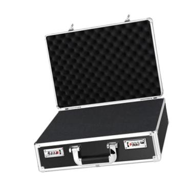 Imagem de Milageto Mala de transporte com senha bloqueio multifuncional para documentos leve vazio maleta caixa ferramenta quadro alumínio, Size L