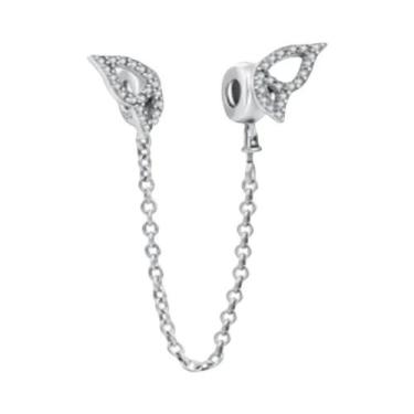 Imagem de Berloque De Prata 925 Com Margarida, Borboleta E Coração Para Pulseira