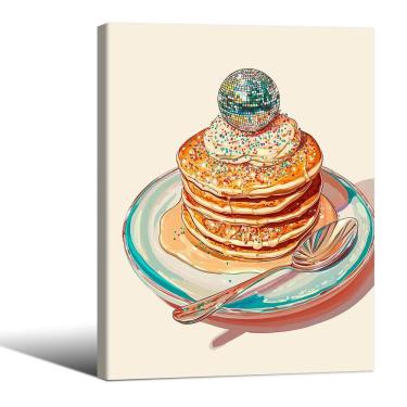 Imagem de Arte de parede em tela jkahh Trendy Disco Ball Retro Kitchen 20x25cm