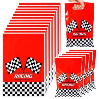 Imagem de Eccliy 30 peças de lembrancinhas de festa de aniversário, animação, artigos de festa de desenho animado, sacos de presente de doces com alças (carro de corrida)