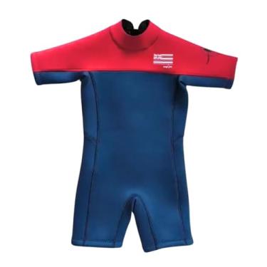 Imagem de Selective HA Roupa de mergulho para bebês, crianças de 1,5 mm e 2,5 mm de neoprene de manga curta e manga curta (Hawaiian Sup'paman, 4T (G))