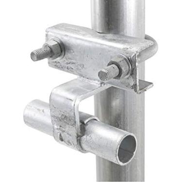 Imagem de Ozark Fence & Supply - Suporte de trilho de portão deslizante para cerca de elo de corrente - Revestimento de aço galvanizado - Tamanho do poste de 3,5 a 4,5 cm - Trilho de 3,5 cm (4 unidades)