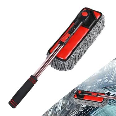 Imagem de Escova de lavagem de carro - limpador de para-brisa - esfregão giratório de 360 graus com alça extensível para carro neve RV janela detalhando uso de caminhão automotivo