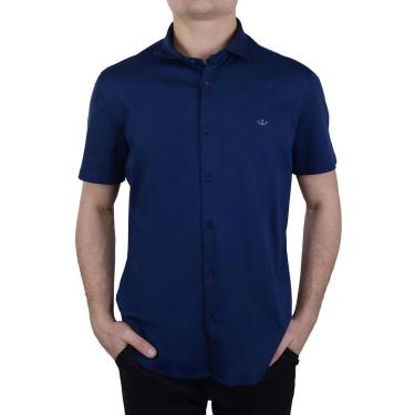 Imagem de Camisa Masculina Docthos MC Slim Marinho - 849960-Masculino