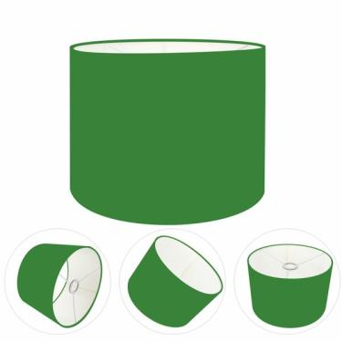 Imagem de Cúpula Abajur Cilíndrica Cp-8014 Ø35x21cm Verde Folha