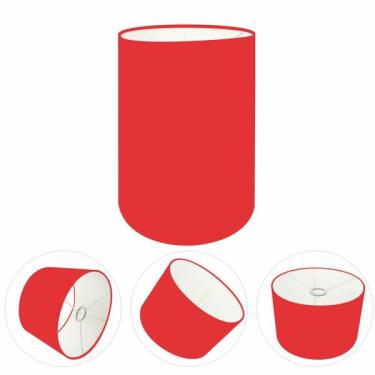 Imagem de Cúpula Abajur Cilíndrica Cp-8004 Ø15x25cm Vermelho