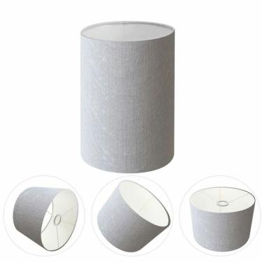 Imagem de C��pula Abajur Cilíndrica Cp-8004 Ø15x25cm Rustico Cinza