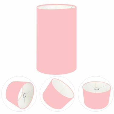 Imagem de Cúpula Abajur Cilíndrica Cp-8002 Ø13x30cm Rosa Bebê