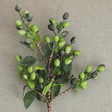 Imagem de 39 cm Flor Artificial Decoração de Casamento Buquê de Outono Vermelho Escuro Presente Artesanal Faça Você Mesmo Arranjo de Fotos (Verde Escuro)