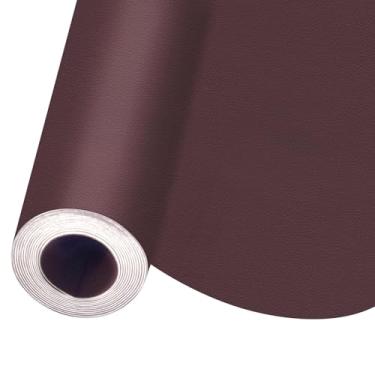 Imagem de Patch de reparo de couro autoadesivo, adesivos de couro grandes para móveis, kit de reparo de couro para sofá, assento de carro, assento de motocicleta, namoradeira (vermelho marrom - grão lichia, 43