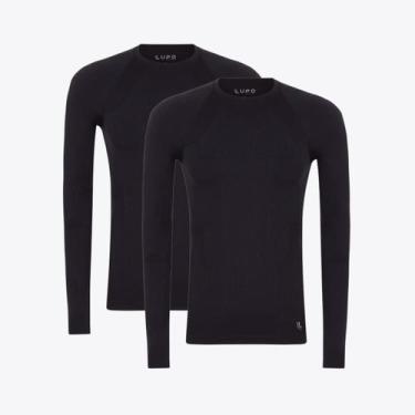 Imagem de Kit 2 Camisetas T-Shirt Lupo Térmica Run 70045-002, Preto, P