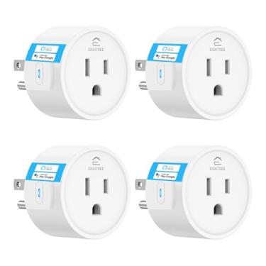 Imagem de EIGHTREE Smart Plug, Alexa Smart Plugs That Work with Alexa and Google Home, Compatible with SmartThings, Smart Outlet with WiFi Remote Control and Timer Function, 2.4GHz Wi-Fi Only, 4Packs