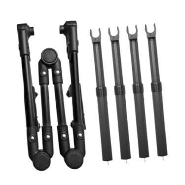 Imagem de Ｂｅｓｇａ Alça de empurrar para carrinho de mão dobrável, alça de substituição para carrinho de mão utilitário, leve, ajustável, dobrável, removível, fácil de, Preto