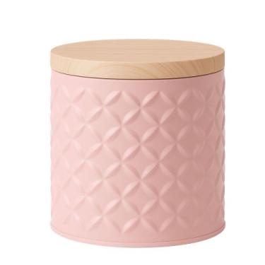 Imagem de Lata Biscoito Bala Organizador Decorativo Vintage Metal - Livon, Rosa