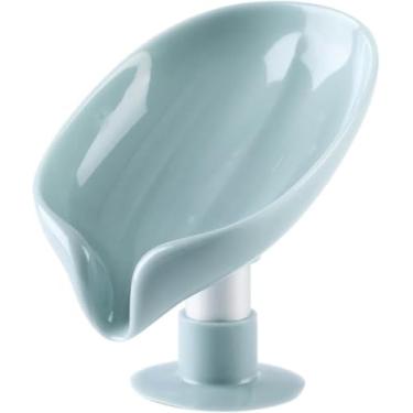 Imagem de Suporte Porta Sabonete Em Forma De Folha Com Ventosa Saboneteira Pia Banheiro Plástico ABS (VERDE)