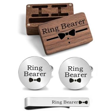 Imagem de Kooer Conjunto de abotoaduras gravadas personalizadas com frase de gravação personalizada, abotoaduras de casamento, joias de presente para pai, pai, de todas as caminhadas que fizemos. Este é o meu