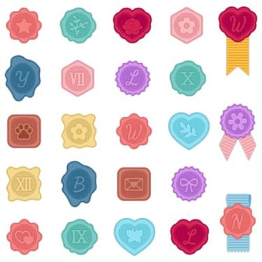 Imagem de DELORIGIN Carimbo de cera, matrizes de corte de letras, algarismos romanos, estêncil, metal, corte, cartão, scrapbook, molde de gravação em relevo, para cartões comemorativos, álbum de artesanato