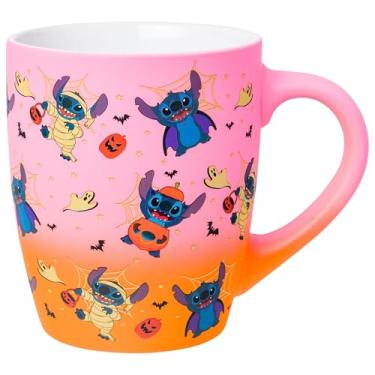 Imagem de Silver Buffalo Lilo and Stitch Trick Or Trick Costume Pattern Soft Touch 740 g Caneca de cerâmica curva jumbo