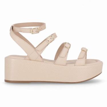 Imagem de Sandália Leia Salto Anabela Médio Brule - PICCADILLY, 35