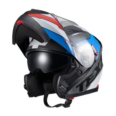 Imagem de Capacete Texx Escamot Gladiator V3 Reisen Azul Vermelho Branco 56