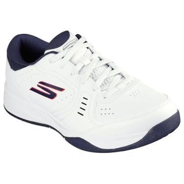 Imagem de Skechers Tênis masculino Viper Court Smash Pickleball, Branco/azul marinho/vermelho, 45