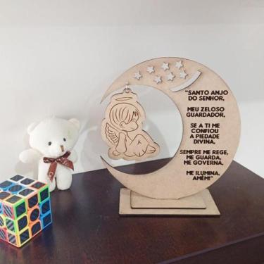 Imagem de Decoração Santo Anjo Menino Menina batizado crisma presente lembrancin