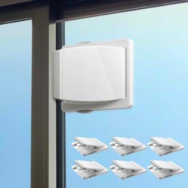 Imagem de Fechadura de porta deslizante, pacote com 6 fechaduras de segurança para crianças de vidro deslizante, janelas deslizantes, armário deslizante, etc. Fácil de instalar oferece mais segurança para seu