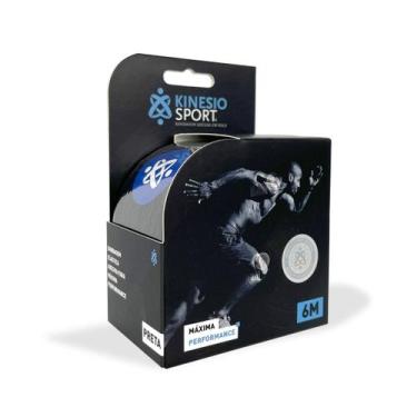 Imagem de Bandagem Elástica Adesiva KinesioSport 5.0cm x 6m, Preta