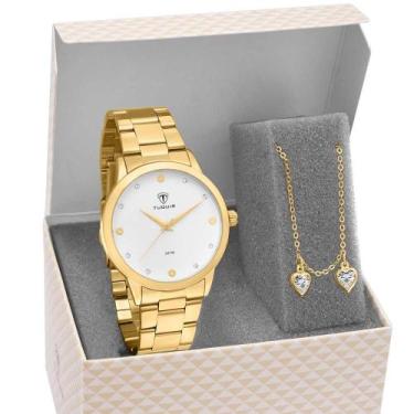 Imagem de Kit Relógio Tuguir Feminino Com Pulseira TG35002