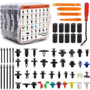 Imagem de Clipes de retenção de carro e kit de grampos de acabamento para painel