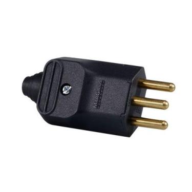 Imagem de 10 Plugue Plug Macho 3 Pinos 20a Prensa Cabo Margirius Preto
