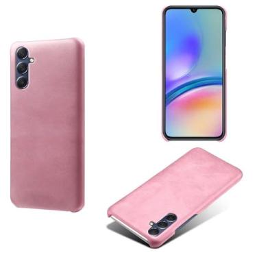 Imagem de Capa para Samsung Galaxy M54 5G,Proteção contra quedas,Casca de volta de cor sólida simples,Design de couro de imitação de plástico-Pink