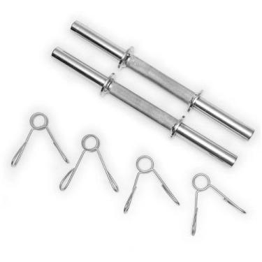 Imagem de Barra Musculação Profissional 40cm Cromada Maciça PAR - Equipa Academi