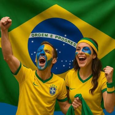 Imagem de Bandeira Brasil 3X2 M Campeonato Muldial Clubes Torcida Gol - Home Goo