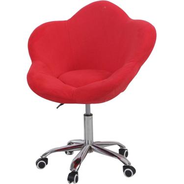 Imagem de Cadeira De Sofá De Lazer Cadeira De Mesa De Escritório Em Casa Cadeira De Computador Giratória De Elevação Com Esponja De Tecido De Flanela Totalmente Ajustável Para Estudo De Quarto De Var